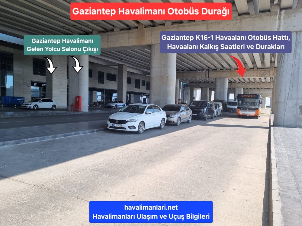 K16-1 Otobüs Hattı, Gaziantep Havalimanı Durağı