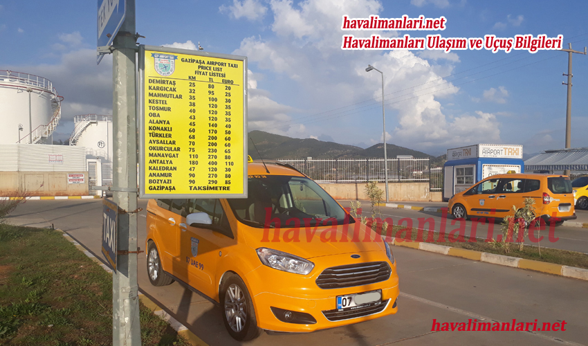 Gazipaşa Alanya Havalimanı Taksi Ücretleri