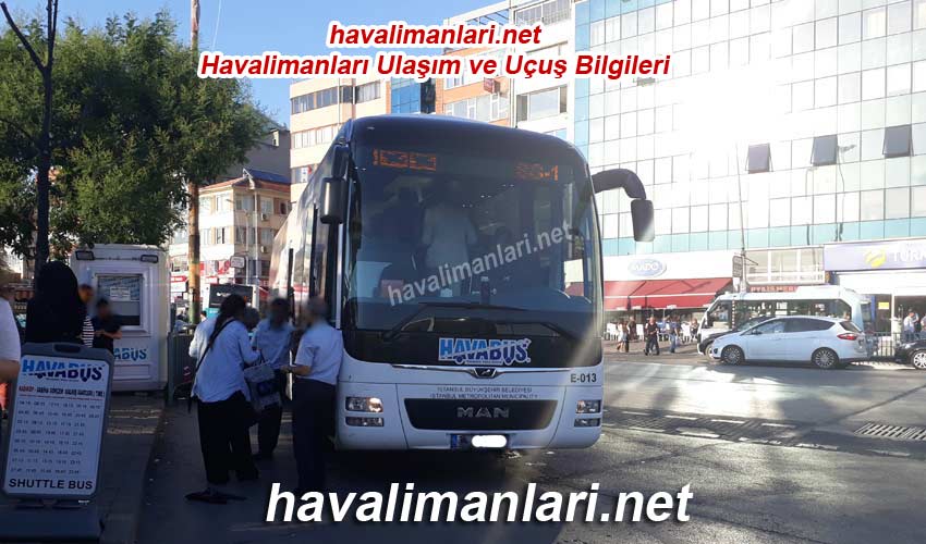 Sabiha Gökçen Havalimanı Kadıköy Havabus Otobüs Durağı Sabiha Gökçen Havalimanı Kadıköy Havabus Havataş Otobüs Durağı
