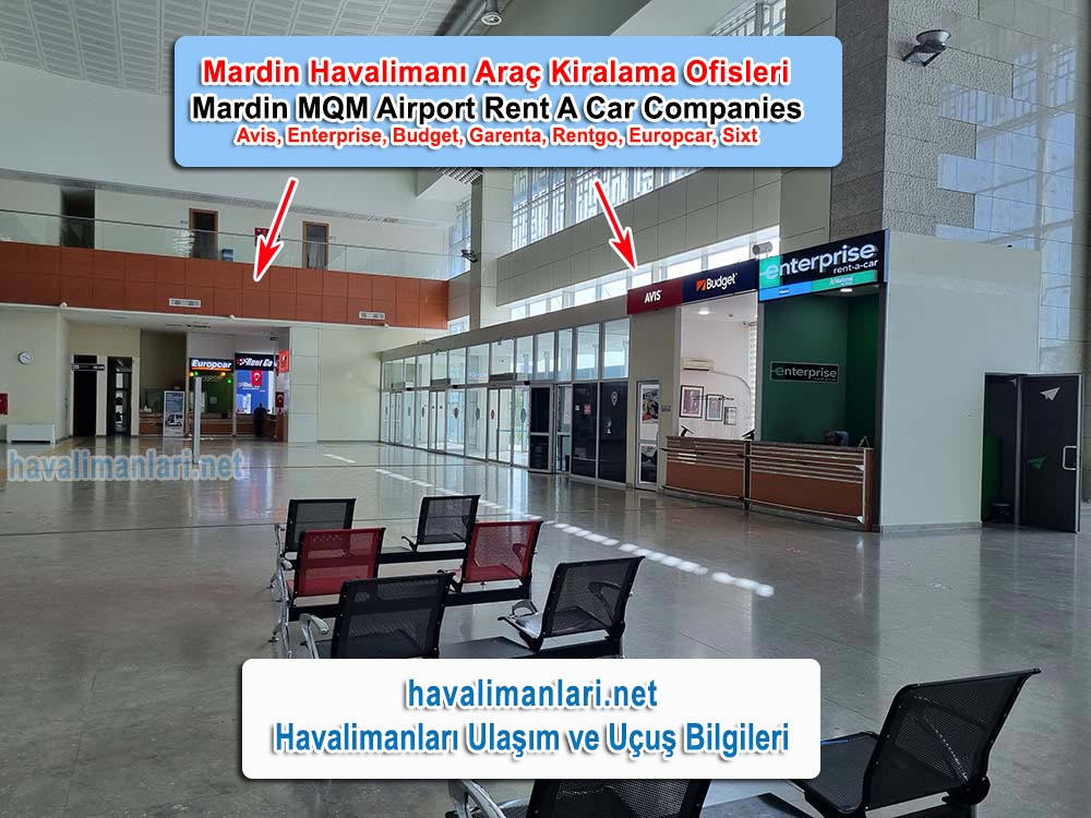 Mardin  Havalimanı avis budget enterprize rentgo garenta sixt europcar ofisleri